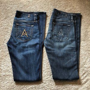2 Pairs 7 For All Mankind A Pocket Jeans